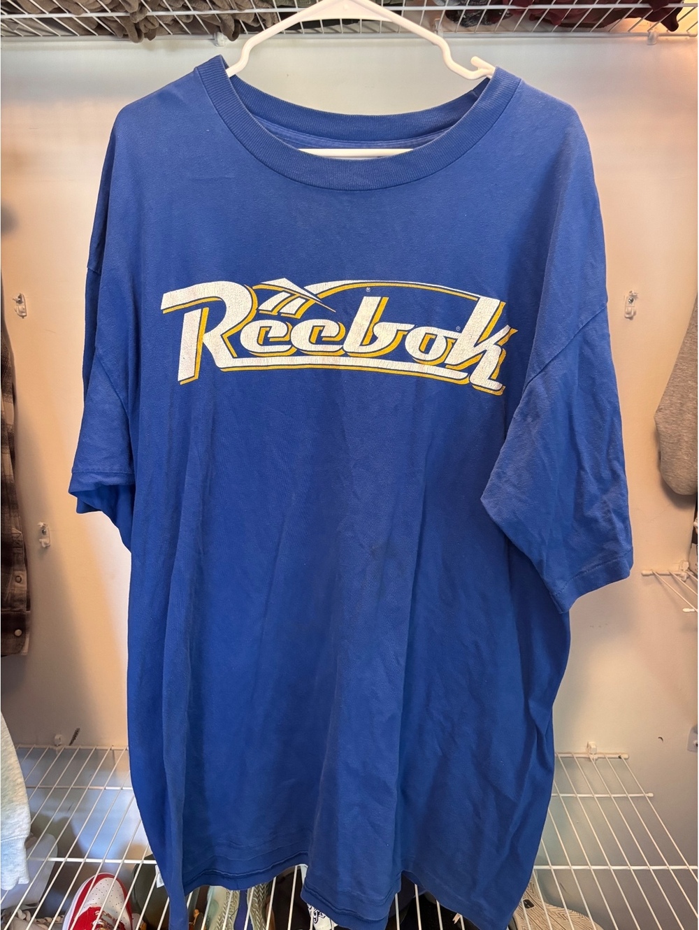 Vintage Reebok Blue Graphic T-Shirt XXL